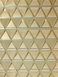 Triangle perforated relief panel